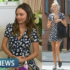 REALISATION 90s Silk Daisy Floral Print Short Sleeve Ruffled V-Neck Wrap Dress M